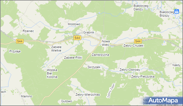 mapa Zambrzycha, Zambrzycha na mapie Targeo