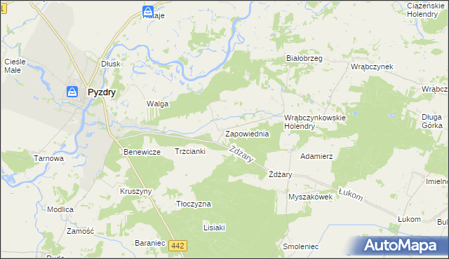 mapa Zapowiednia, Zapowiednia na mapie Targeo