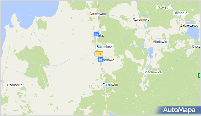 mapa Żarnowo gmina Stepnica, Żarnowo gmina Stepnica na mapie Targeo