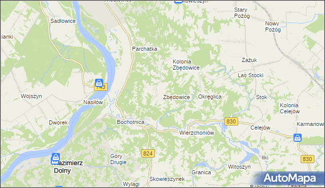 mapa Zbędowice, Zbędowice na mapie Targeo