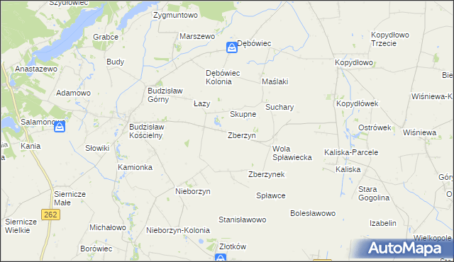 mapa Zberzyn, Zberzyn na mapie Targeo