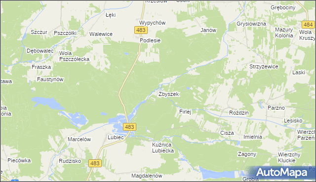 mapa Zbyszek, Zbyszek na mapie Targeo