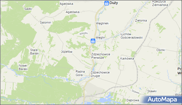 mapa Zdziechowice Pierwsze, Zdziechowice Pierwsze na mapie Targeo