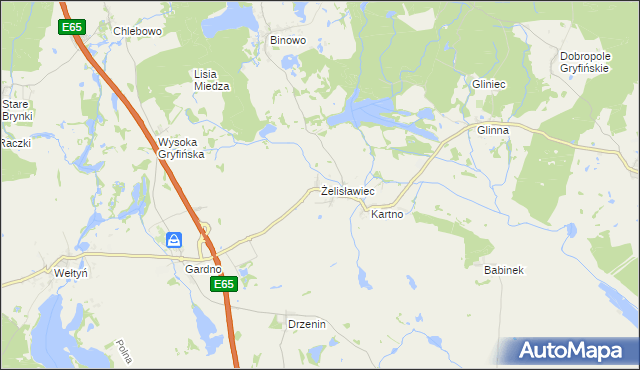 mapa Żelisławiec, Żelisławiec na mapie Targeo