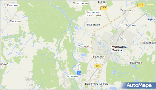 mapa Złotoryjsko, Złotoryjsko na mapie Targeo