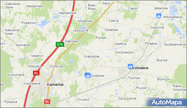 mapa Żuchowice, Żuchowice na mapie Targeo