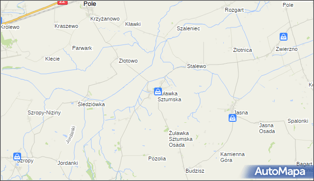 mapa Żuławka Sztumska, Żuławka Sztumska na mapie Targeo