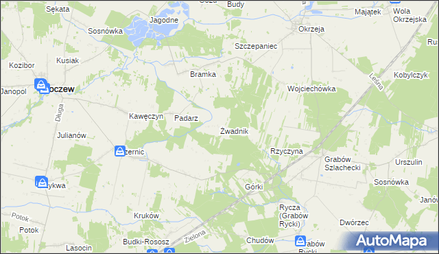 mapa Żwadnik, Żwadnik na mapie Targeo