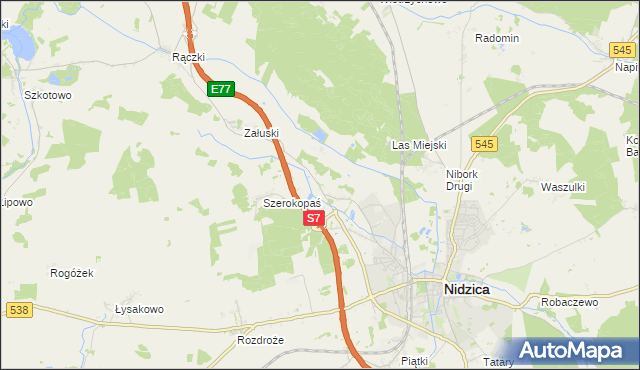 mapa Litwinki gmina Nidzica, Litwinki gmina Nidzica na mapie Targeo