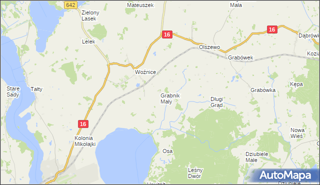 mapa Grabnik Mały, Grabnik Mały na mapie Targeo