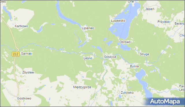 mapa Jaszewo, Jaszewo na mapie Targeo