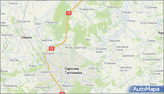 mapa Gruszów Mały, Gruszów Mały na mapie Targeo