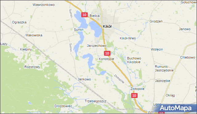 mapa Konotopie, Konotopie na mapie Targeo