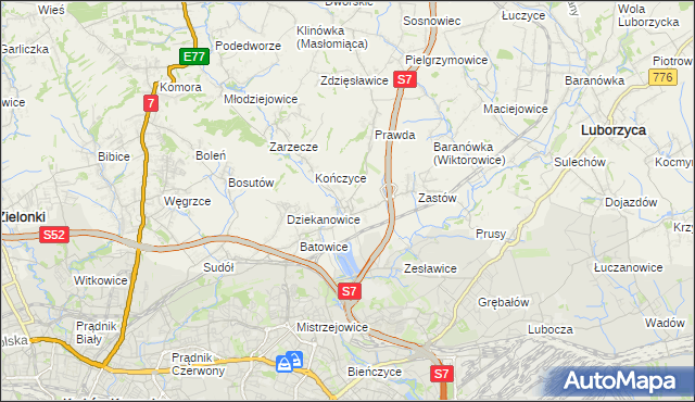 mapa Raciborowice gmina Michałowice, Raciborowice gmina Michałowice na mapie Targeo