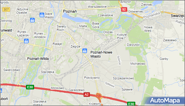 mapa Franowo, Franowo na mapie Targeo