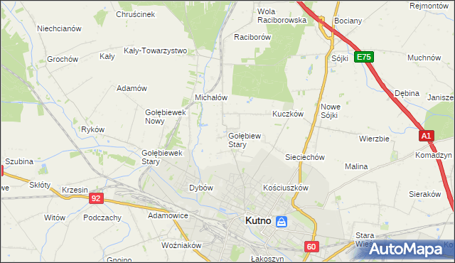 mapa Gołębiew Stary, Gołębiew Stary na mapie Targeo
