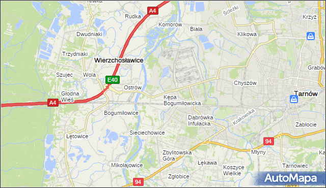 mapa Kępa Bogumiłowicka, Kępa Bogumiłowicka na mapie Targeo