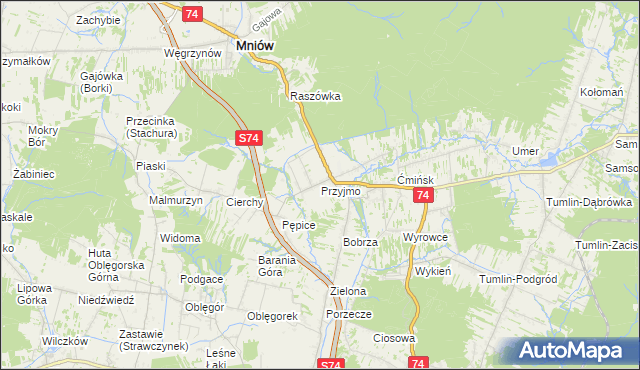 mapa Przyjmo, Przyjmo na mapie Targeo