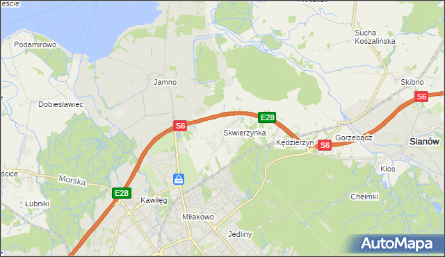 mapa Skwierzynka, Skwierzynka na mapie Targeo