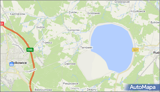 mapa Tarnówek gmina Polkowice, Tarnówek gmina Polkowice na mapie Targeo