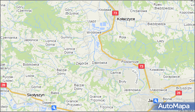mapa Krajowice, Krajowice na mapie Targeo