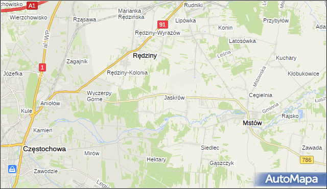 mapa Jaskrów, Jaskrów na mapie Targeo