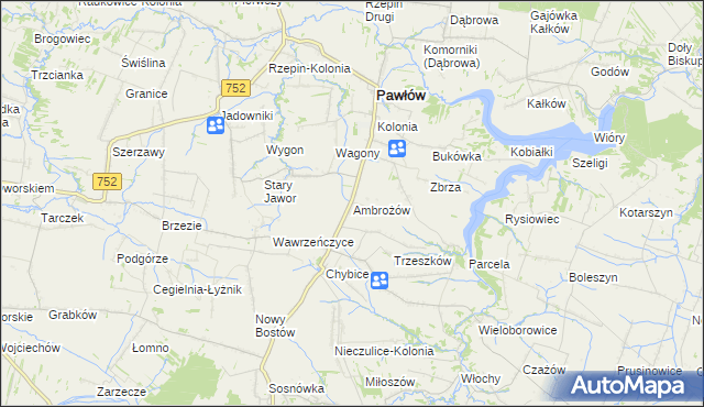 mapa Ambrożów, Ambrożów na mapie Targeo