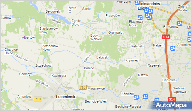 mapa Babiczki, Babiczki na mapie Targeo