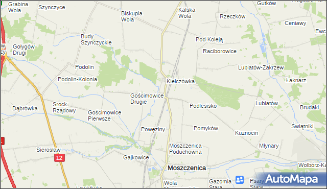 mapa Baby gmina Moszczenica, Baby gmina Moszczenica na mapie Targeo