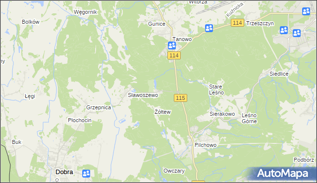 mapa Bartoszewo, Bartoszewo na mapie Targeo