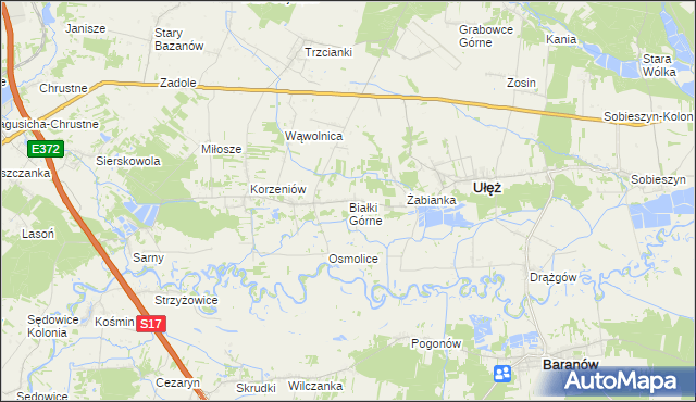 mapa Białki Górne, Białki Górne na mapie Targeo