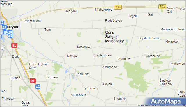 mapa Bogdańczew, Bogdańczew na mapie Targeo