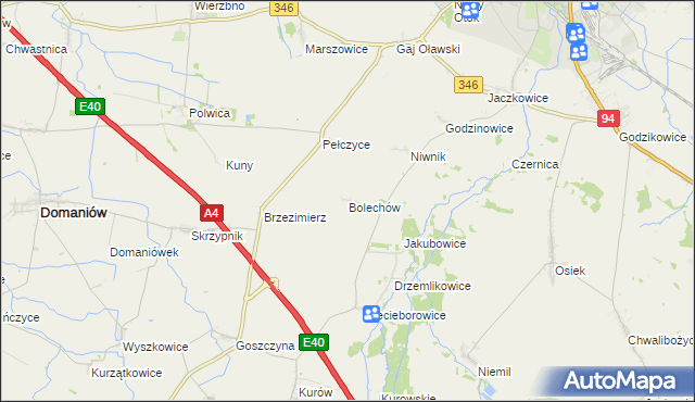 mapa Bolechów, Bolechów na mapie Targeo