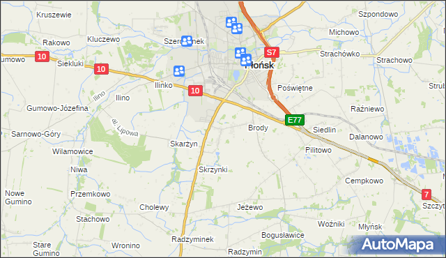 mapa Bońki, Bońki na mapie Targeo