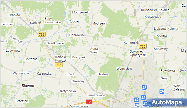 mapa Brzustówek, Brzustówek na mapie Targeo