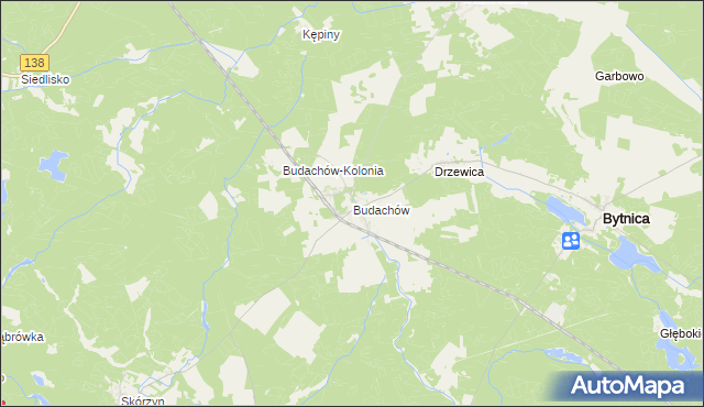 mapa Budachów, Budachów na mapie Targeo