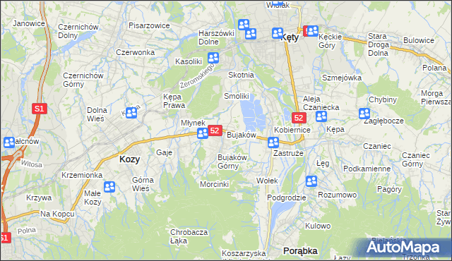 mapa Bujaków, Bujaków na mapie Targeo