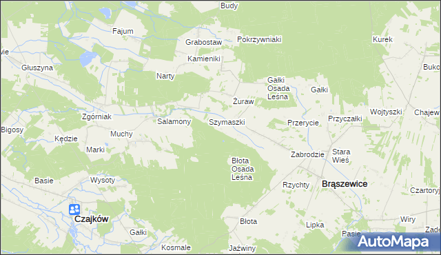 mapa Bukowskie, Bukowskie na mapie Targeo