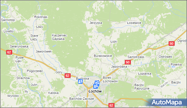 mapa Burakowskie, Burakowskie na mapie Targeo