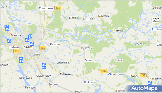 mapa Bystrzek, Bystrzek na mapie Targeo