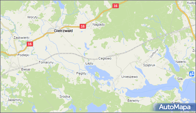 mapa Cegłowo, Cegłowo na mapie Targeo