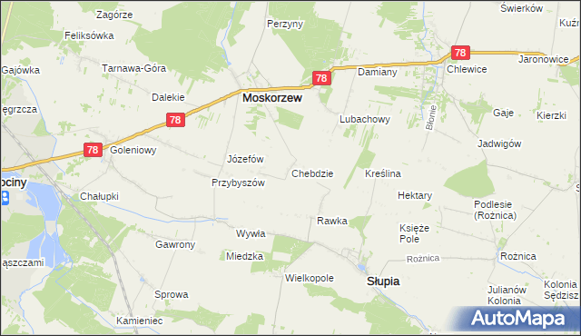 mapa Chebdzie, Chebdzie na mapie Targeo