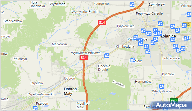 mapa Chechło Pierwsze, Chechło Pierwsze na mapie Targeo