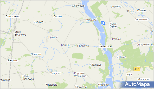 mapa Chełkowo, Chełkowo na mapie Targeo