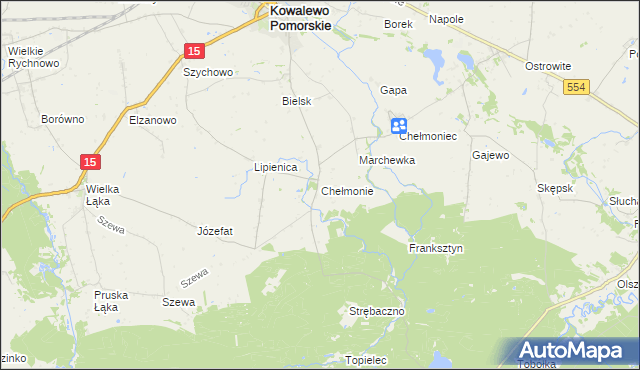 mapa Chełmonie, Chełmonie na mapie Targeo