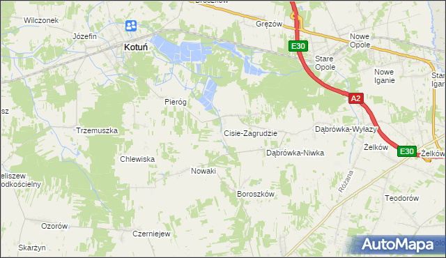 mapa Cisie-Zagrudzie, Cisie-Zagrudzie na mapie Targeo