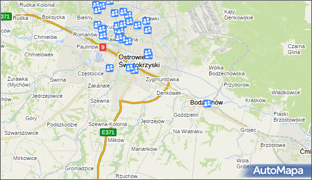 mapa Denkówek, Denkówek na mapie Targeo