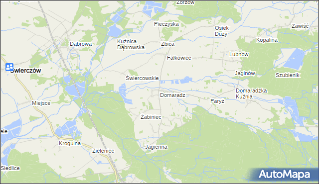 mapa Domaradz gmina Pokój, Domaradz gmina Pokój na mapie Targeo