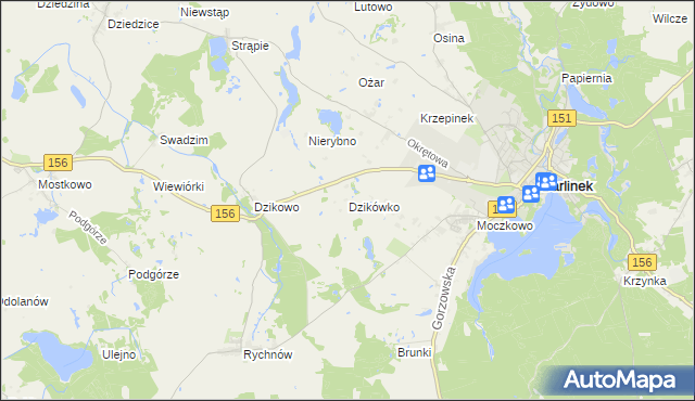 mapa Dzikówko, Dzikówko na mapie Targeo