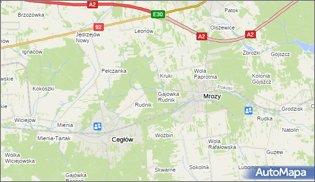 mapa Gajówka Rudnik, Gajówka Rudnik na mapie Targeo